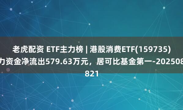 老虎配资 ETF主力榜 | 港股消费ETF(159735)主力资金净流出579.63万元，居可比基金第一-20250821